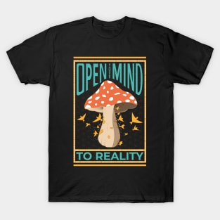 Open Your Mind - Mushroom Design T-Shirt